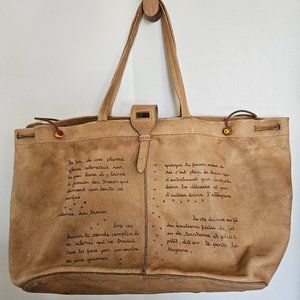 Rare Henry Cuir Insaisissable Poem Tote